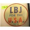 Image 1 : L.B.J For President 3D flasher campaign button