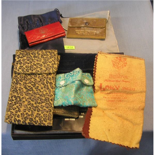 Vintage pouches, leather and key cases
