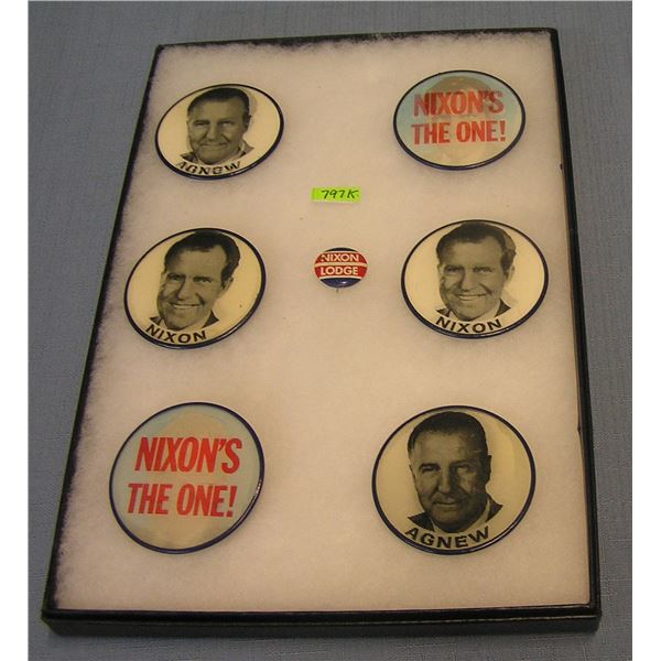 Nixon and Agnew pictorial campaign buttons