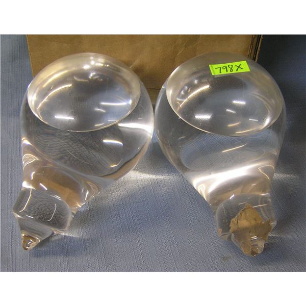 Pair of antique fire extinguishing grenades