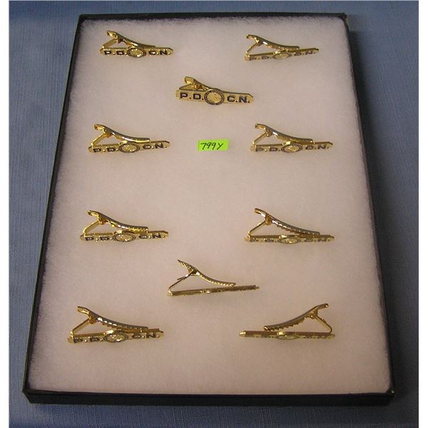 Collection of vintage policeman tie clips
