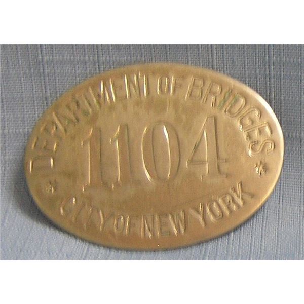 Early dept of bridges inspectors badge