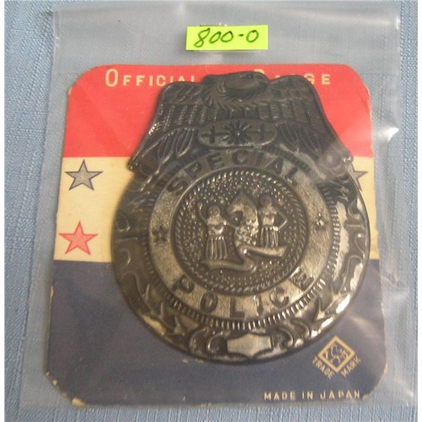 Vintage Tin official special police toy badge