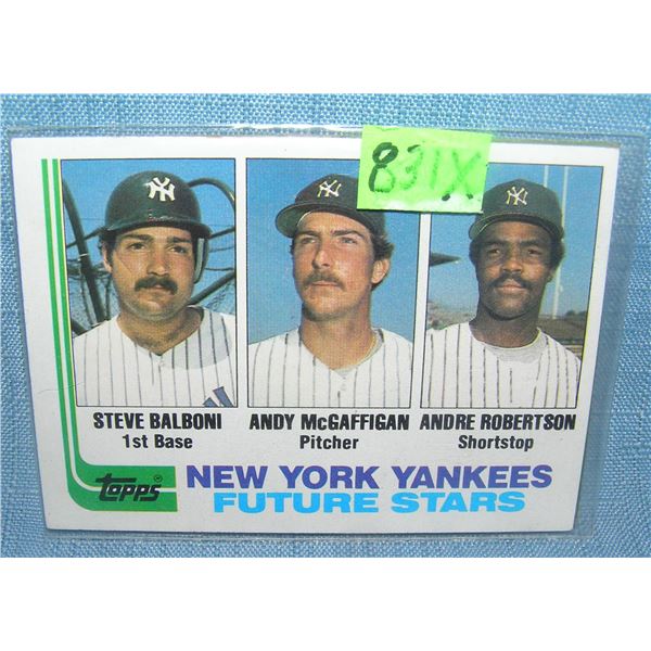 Steve Balboni rookie baseball card