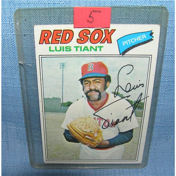 Luis Tiant all star baseball card
