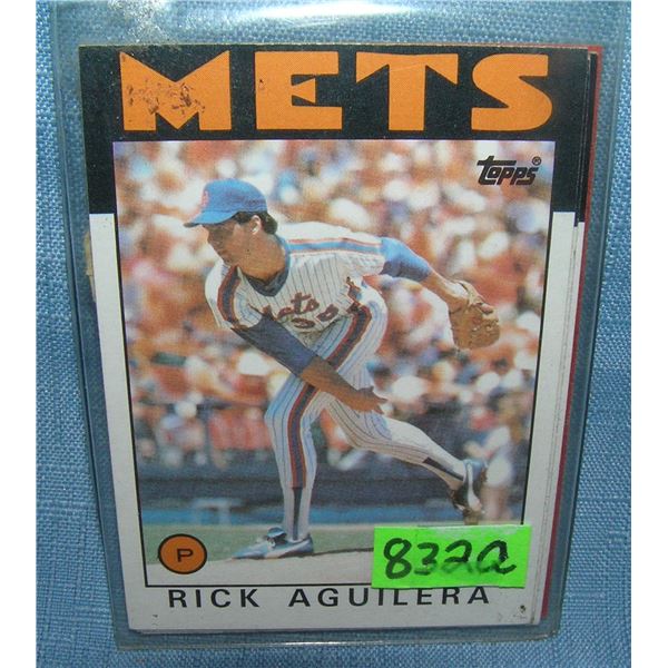 Rick Aguilera rookie baseball card