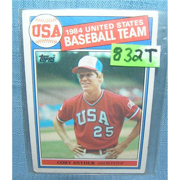 Cory Snyder rookie baseball card