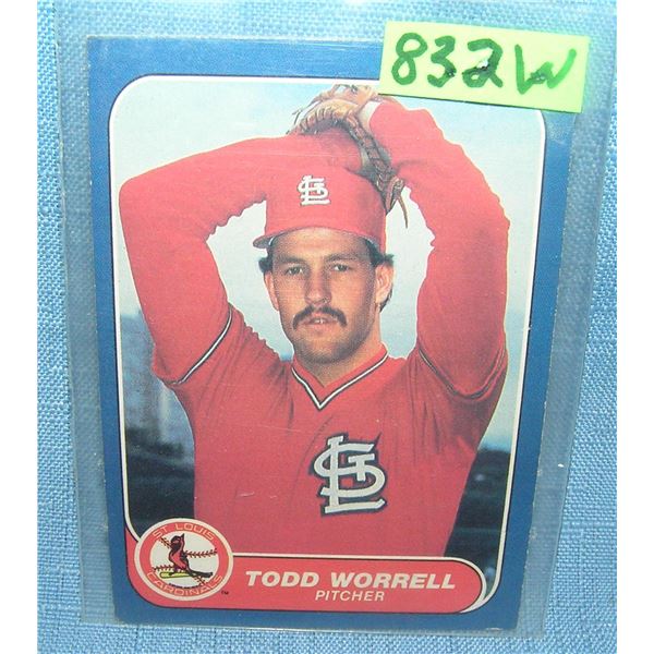 Todd Worrell rookie baseball card