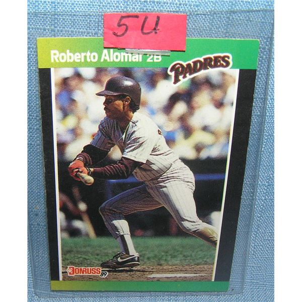 Vintage Roberto Alomar all star rookie baseball card