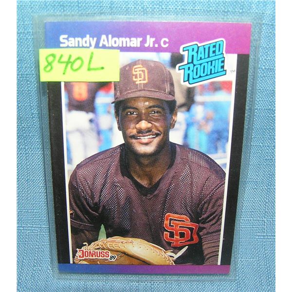 Vintage Sandy Alomar Jr. rookie baseball card