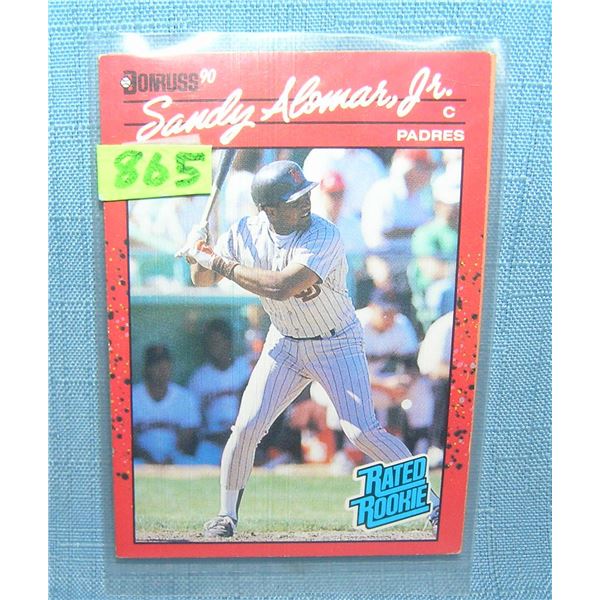 Vintage Sandy Alomar rookie baseball card