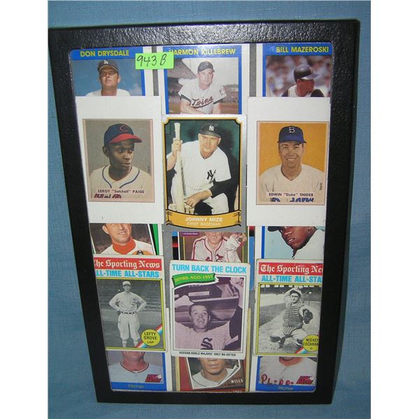 Collection of antique style retro baseball cards