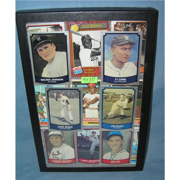 Collection of antique style retro baseball cards