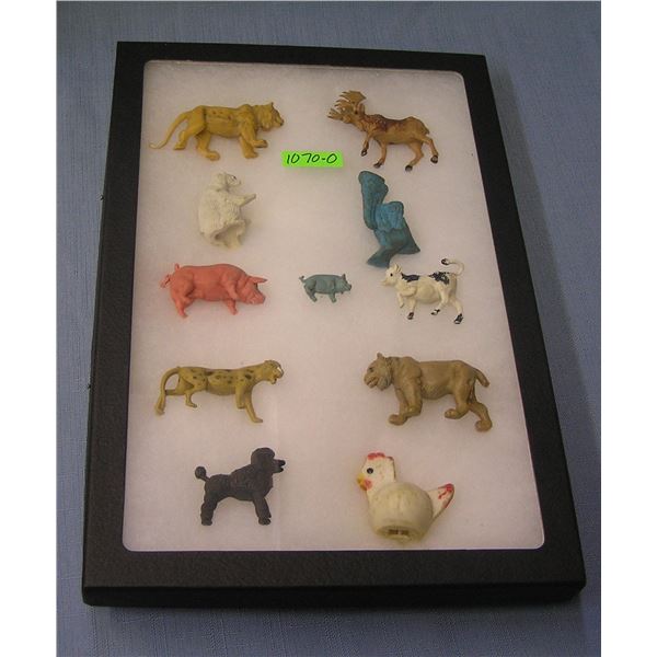 Group of vintage jungle and farm animals