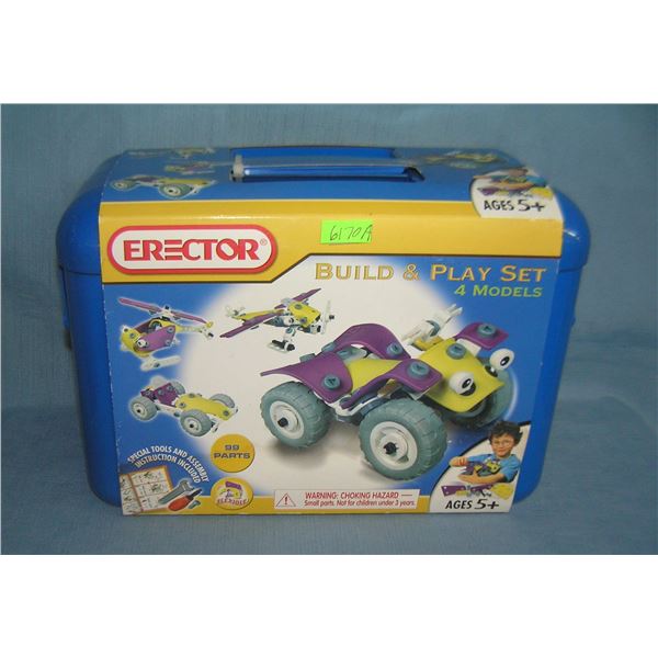 Erector build and play 4 model play set