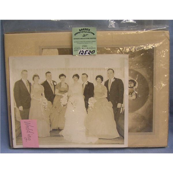 Group of vintage wedding photos