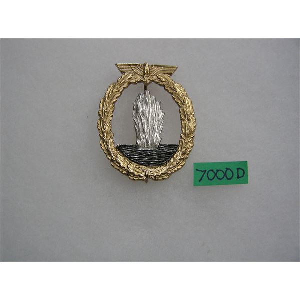 German mine sweeper war badge WWII style