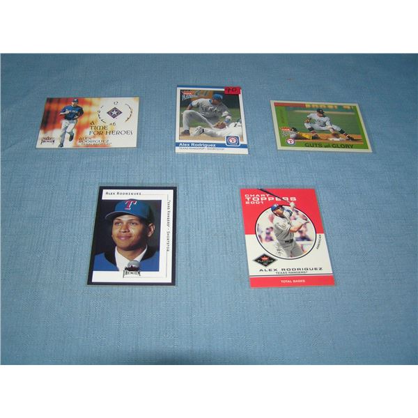 Collection of Alex Rodriguez all star baseball cards
