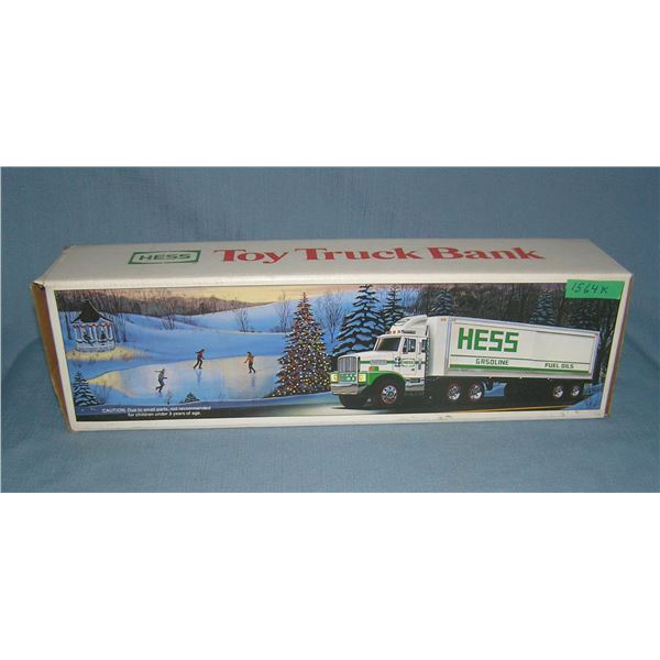 Hess toy truck bank with original box