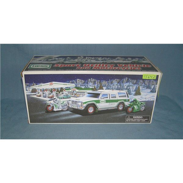 Hess sport utility vehicle and motorcycle with original box