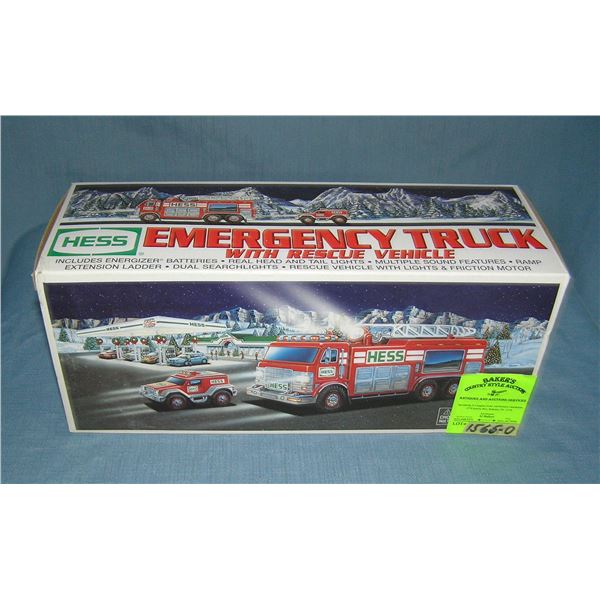 Vintage Hess Emergency truck with Rescue vehicle