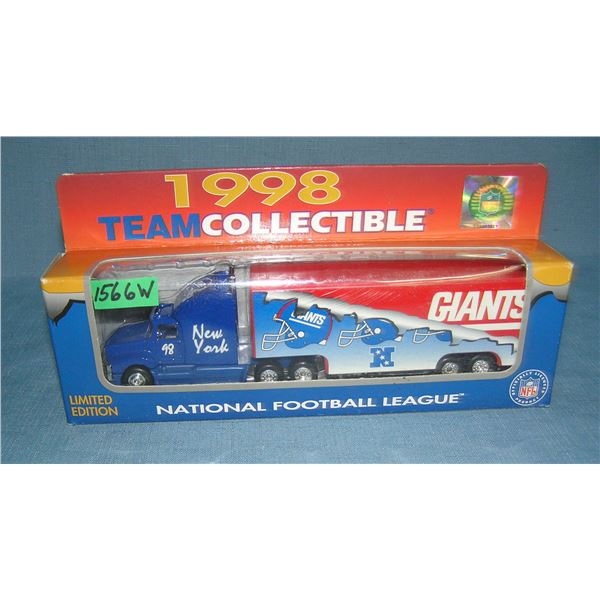 NY Giants advertising truck with original box