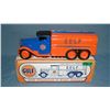 Vintage Gulf cast metal avertising truck bank with original box