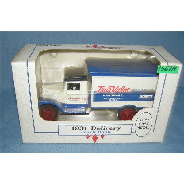 Vintage Truevalue cast metal advertising bank
