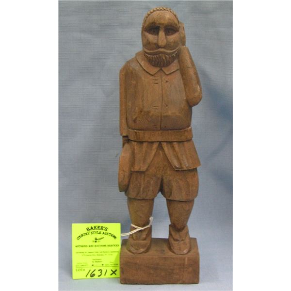 Vintage hand carved western figure