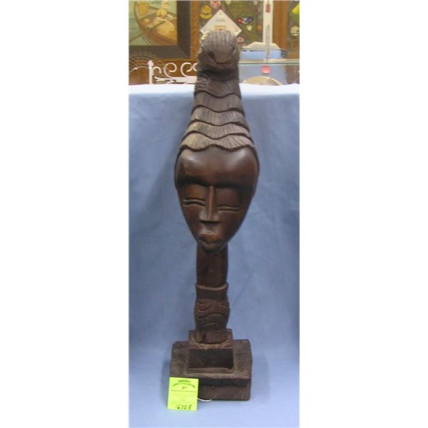 Large hand carved African princess figure