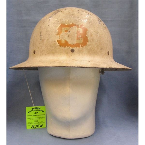 Vintage WWII police corp. helmet