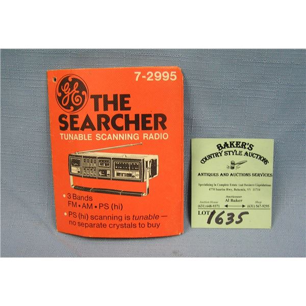The Searcher tunable scanning radio booklet