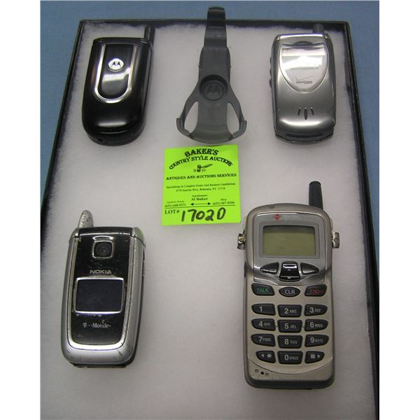 Group of modern cell phones