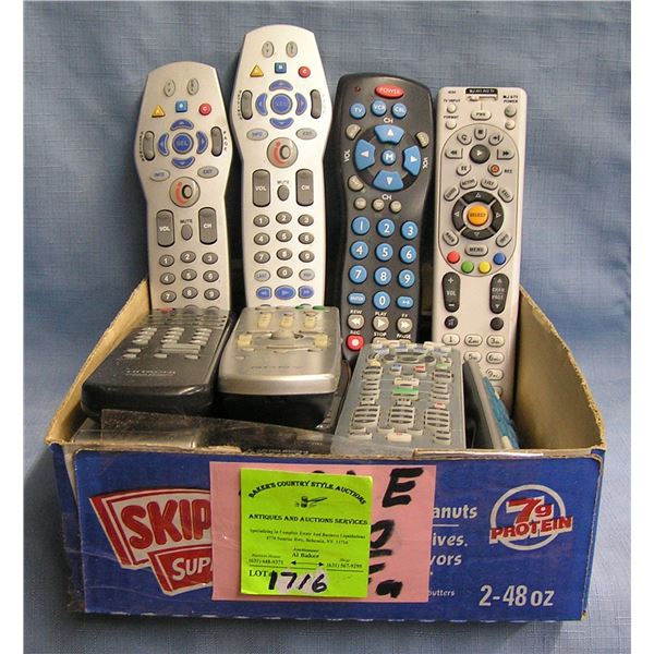 Large box of remote controls