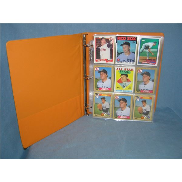 Large Collection of vintage Roger Clemens baseball cards