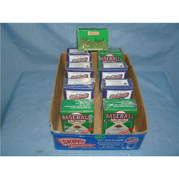 Box full of factory sealed baseball card sets