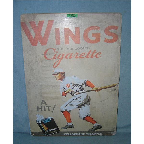 Wings cigarettes retro style advertising sign