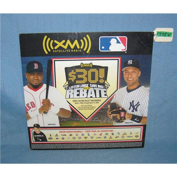 D. Jeter, D. Ortiz and C. Ripken display piece