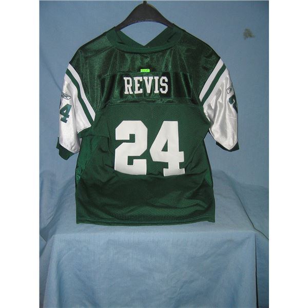 Darrelle Revis NY Jets green and ahite jersey