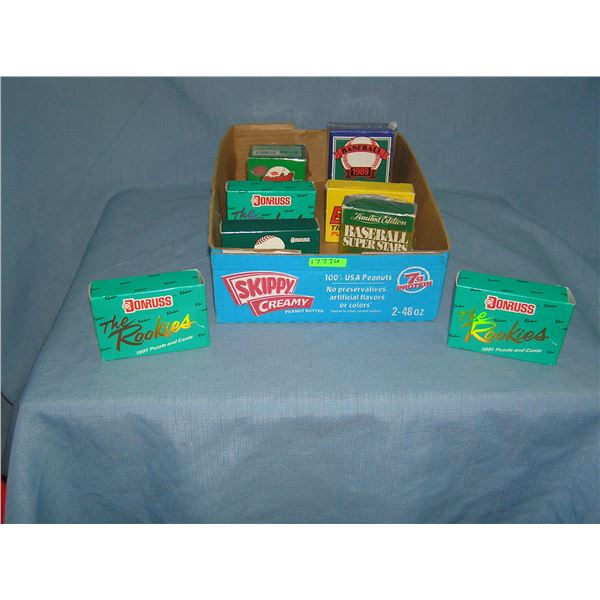 Box full of factory sealed rookie and all star card sets