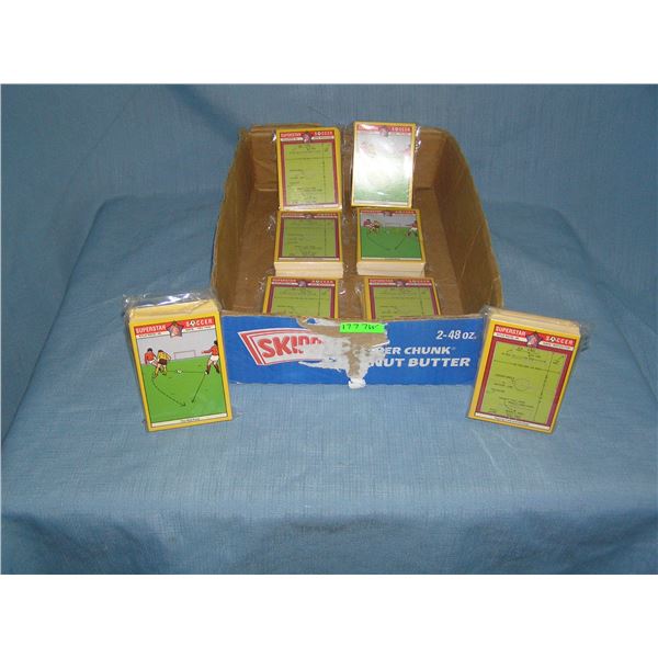 Box full of super star soccer card sets