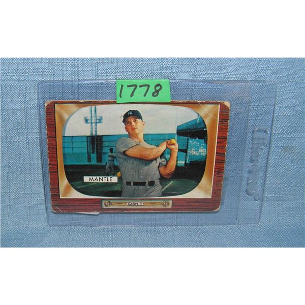 Mickey Mantle 1955 Bowman baseball card