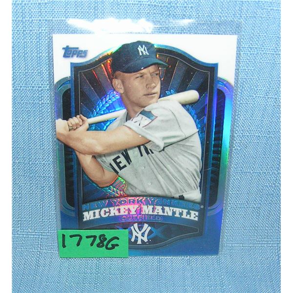 Mickey Mantle Topps retro style  baseball card
