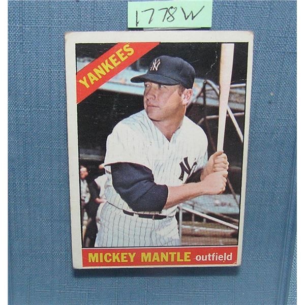 Mickey Mantle 1966 Topps baseball card