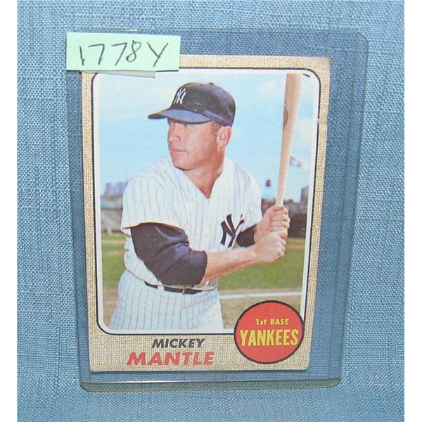 Mickey Mantle 1968 Topps baseball card