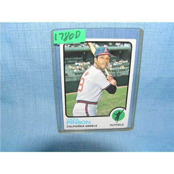 Vada Pinson 1973 Topps baseball card