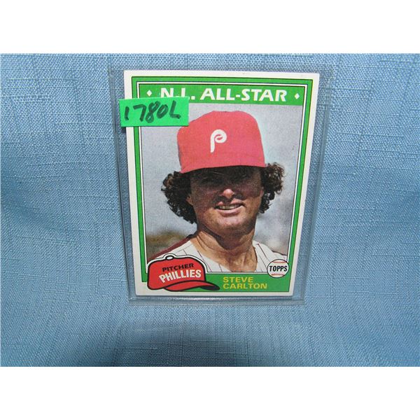 Steve Carlton 1981 Topps baseball card