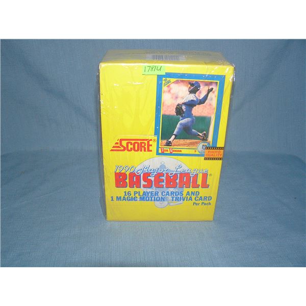 Score store display box of baseball  cards