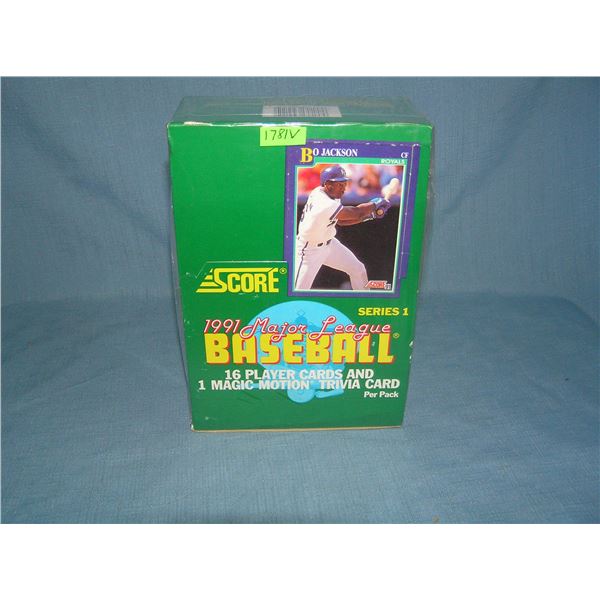 1991 Score store display box of baseball  cards