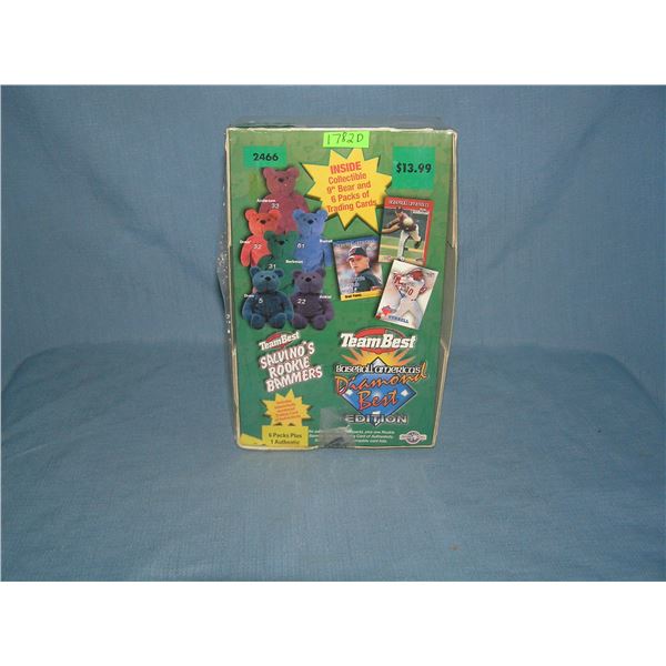 Team Best baseball cards and bean bag bear toy